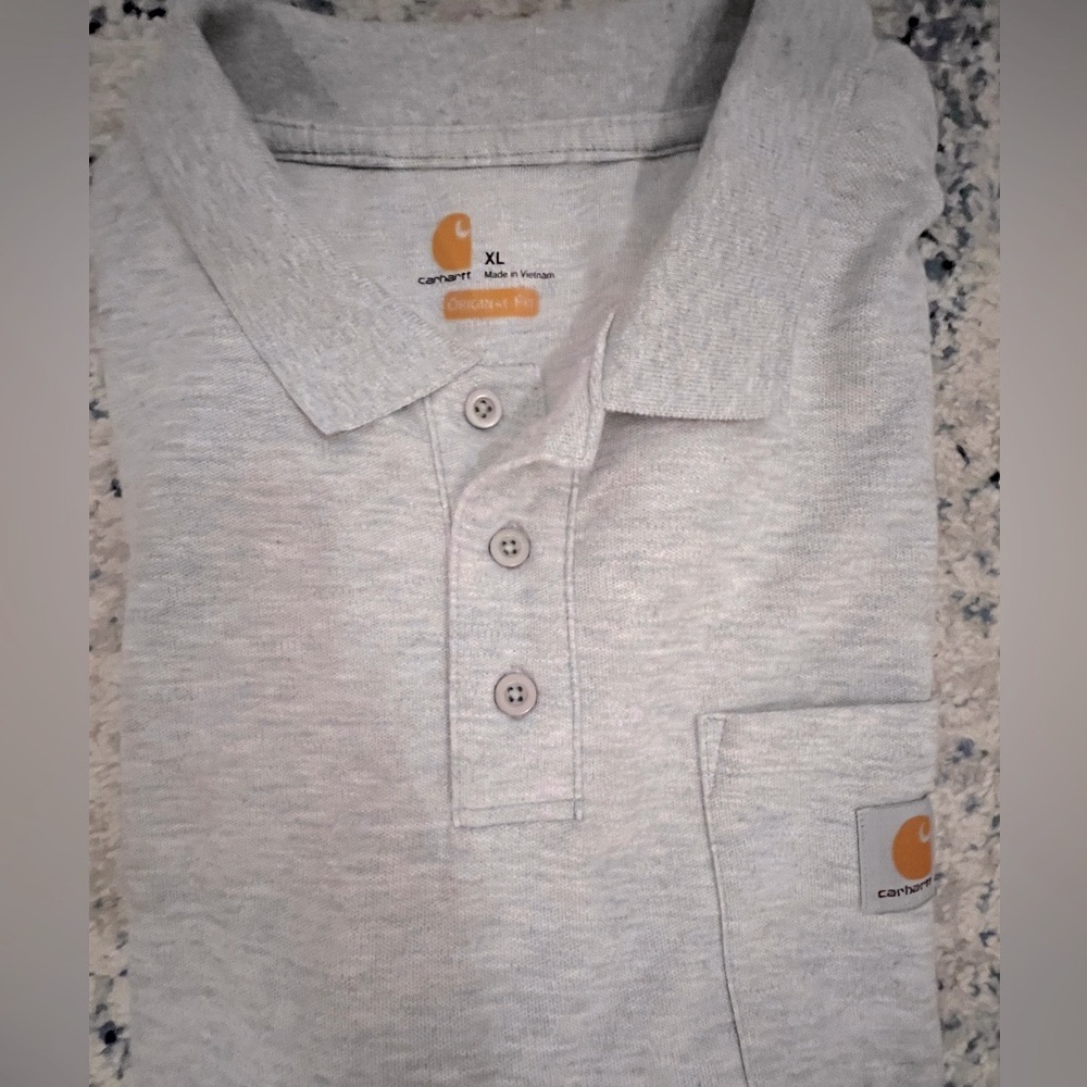 Cathartt light gray polo size XL